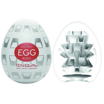 Na dobranoc - masturbator jajko Tenga EGG Boxy o frezach kształcie otwartych pudełeczek seria New Standard (REGULAR)