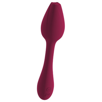 Zwinna Rozalia – giętka różdżka-wibrator, wand z giętką główką, 20 cm, kolor burgundowy